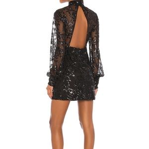 Alexis Revano Beaded Open-Back Mini Dress